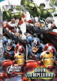 Modena Fumetto Biglietto Auguri Marvel Avengers Buon Compleanno Con Segnalibro Accessori Fumetti Supereroi