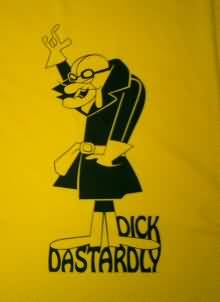 Abbigliamento - T-shirt - dick dastardly - nero su giallo: Taglia s