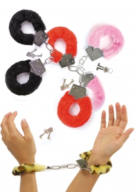 Abbigliamento - Manette con peluche: Colori assortiti