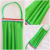 Abbigliamento - Mascherina protettiva - bambini: Basket - colore verde chiaro con bandiera italiana