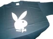 Abbigliamento - T-shirt - playboy - bianco su nero: Taglia xl