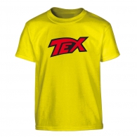 Abbigliamento - T-shirt - tex - rosso su giallo: Taglia m