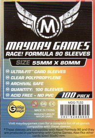 Accessori Cards - 100 card sleeves - board game: 55 x 80 mm - race! formula 90