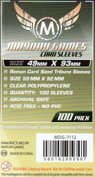 Accessori Cards - 100 card sleeves - board game: 49 x 93 mm - tribune