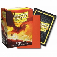Accessori Cards - 100 card sleeves - buste protettive per cards: Dual sleeves matte ember - formato usa 66 x 91