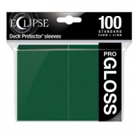 Accessori Cards - 100 card sleeves - buste protettive per cards: Eclipse gloss forest green - formato usa 66 x 91