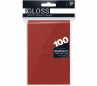 Accessori Cards - 100 card sleeves - buste protettive per cards: Gloss apple red - formato usa 66 x 91