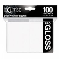Accessori Cards - 100 card sleeves - buste protettive per cards: Eclipse gloss arctic white - formato usa 66 x 91