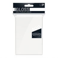 Accessori Cards - 100 card sleeves - buste protettive per cards: Gloss arctic white - formato usa 66 x 91