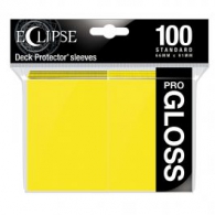 Accessori Cards - 100 card sleeves - buste protettive per cards: Eclipse gloss lemon yellow - formato usa 66 x 91