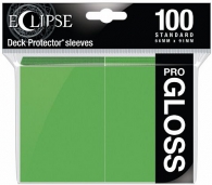 Accessori Cards - 100 card sleeves - buste protettive per cards: Eclipse gloss lime green - formato usa 66 x 91