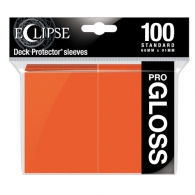 Accessori Cards - 100 card sleeves - buste protettive per cards: Eclipse gloss pumpkin orange - formato usa 66 x 91