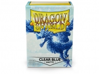 Accessori Cards - 100 card sleeves - buste protettive per cards: Matte clear blue - formato usa 66 x 91