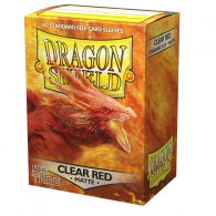 Accessori Cards - 100 card sleeves - buste protettive per cards: Matte clear red - formato usa 66 x 91