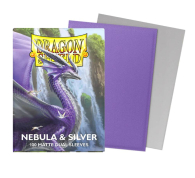 Accessori Cards - 100 card sleeves - buste protettive per cards: Dual sleeves matte nebula & silver - formato usa 66 x 91
