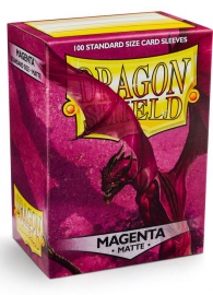 Accessori Cards - 100 card sleeves - buste protettive per cards: Matte magenta - formato usa 66 x 91