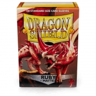Accessori Cards - 100 card sleeves - buste protettive per cards: Matte ruby - formato usa 66 x 91