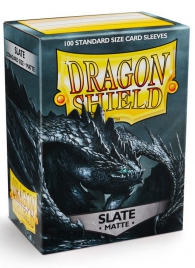 Accessori Cards - 100 card sleeves - buste protettive per cards: Matte slate - formato usa 66 x 91