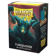 Accessori Cards - 100 card sleeves - buste protettive per cards: Matte turquoise - formato usa 66 x 91