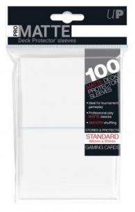 Accessori Cards - 100 card sleeves - buste protettive per cards: Matte white - formato usa 66 x 91 