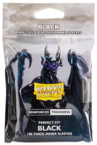 Accessori Cards - 100 card sleeves - buste protettive per cards: Perfect fit black - reinforced formato usa 63 x 88