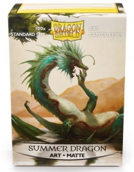 Accessori Cards - 100 card sleeves - buste protettive per cards: Summer dragon - formato usa 66 x 91