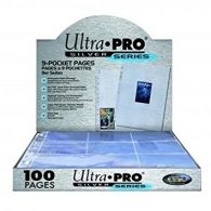 Accessori Cards - 100 fogli per raccoglitore ad anelli: 9 tasche - buchi universali - silver series