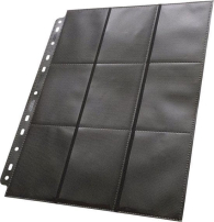 Accessori Cards - 10 fogli per raccoglitore ad anelli: 9 tasche - black