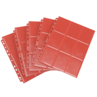 Accessori Cards - 10 fogli per raccoglitore ad anelli: 9 tasche - red