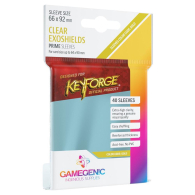 Accessori Cards - 40 card sleeves - buste protettive per cards: Keyforge logo sleeves - clear - formato usa 66 x 92 mm