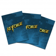 Accessori Cards - 40 card sleeves - buste protettive per cards: Keyforge logo sleeves - blue - formato usa 66 x 92 mm