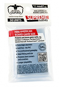 Accessori Cards - 50 card sleeves - board game: 44 x 67 mm - mini american
