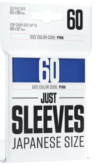 Accessori Cards - 60 card sleeves - buste protettive per cards: Just sleeves blue - formato jap 62 x 89
