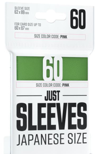 Accessori Cards - 60 card sleeves - buste protettive per cards: Just sleeves green - formato jap 62 x 89