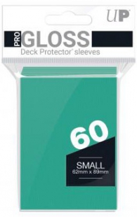 Accessori Cards - 60 card sleeves premium - buste protettive: Aqua - formato jap 62 x 89