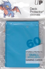 Accessori Cards - 60 card sleeves premium - buste protettive: Gloss light blue - formato jap 62 x 89