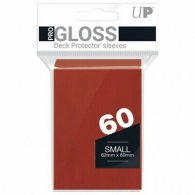 Accessori Cards - 60 card sleeves premium - buste protettive: Gloss red - formato jap 62 x 89