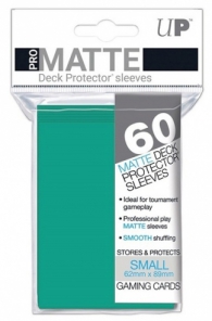 Accessori Cards - 60 card sleeves premium - buste protettive: Matte aqua - formato jap 62 x 89