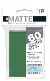 Accessori Cards - 60 card sleeves premium - buste protettive: Matte green - formato jap 62 x 89