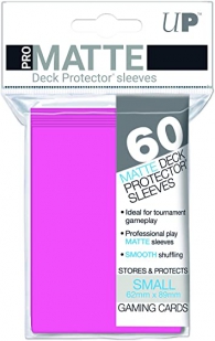 Accessori Cards - 60 card sleeves premium - buste protettive: Matte pink - formato jap 62 x 89