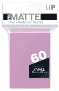 Accessori Cards - 60 card sleeves premium - buste protettive: Matte pink - formato jap 62 x 89
