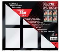 Accessori Cards - 6 card black border - one touch: Magnetic holder 35pt - standard size