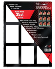 Accessori Cards - 9 card black border - one touch: Magnetic holder 35pt - standard size