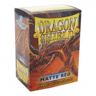 Accessori Cards - 100 card sleeves - buste protettive per cards: Matte red - formato usa 66 x 91