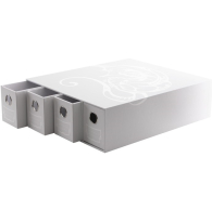 Accessori Cards - Porta carte - fortress: 4 card drawer - horizontal - white