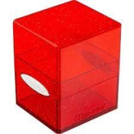 Accessori Cards - Porta mazzo: Satin cube 100+ glitter red