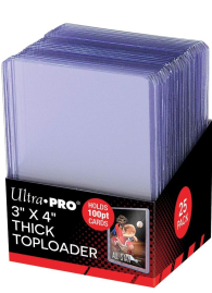 Accessori Cards - Toploader - standard size: 25 pack - 100pt cards - super thick toploader
