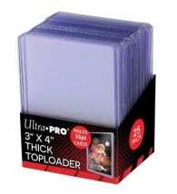 Accessori Cards - Toploader - standard size: 25 pack - 55pt cards - thick toploader 
