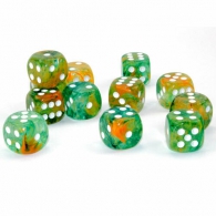 Dadi - 12 dadi d6 nebula spring/white - 16mm: Chx27755