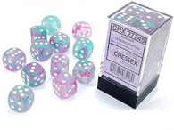 Dadi - 12 dadi d6 nebula wisteria/white - 16mm: Chx27745